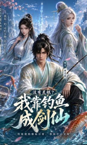 短剧《我靠钓鱼成剑仙》海报