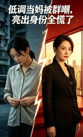 短剧《低调当妈被群嘲，亮出身份全慌了》海报