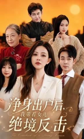 短剧《净身出户后，我带着女儿绝境反击。》海报