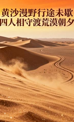 短剧《黄沙漫野行途未歇四人相守渡荒漠朝夕》海报