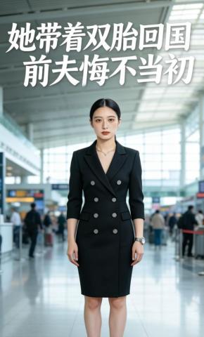 短剧《她带着双胎回国前夫悔不当初》海报
