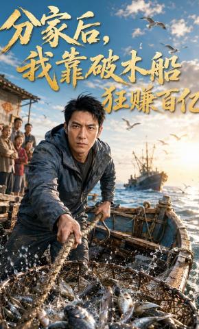 短剧《分家后，我靠破木船狂赚百亿》海报