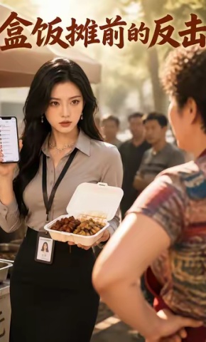 短剧盒饭摊前的反击海报