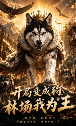 短剧《开局变成狗，林场我为王》海报