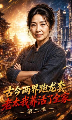 短剧《古今两界跑龙套，老太我养活了全家第二季》海报