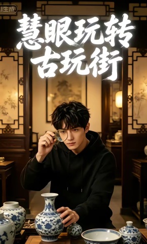 短剧《慧眼玩转古玩街》海报