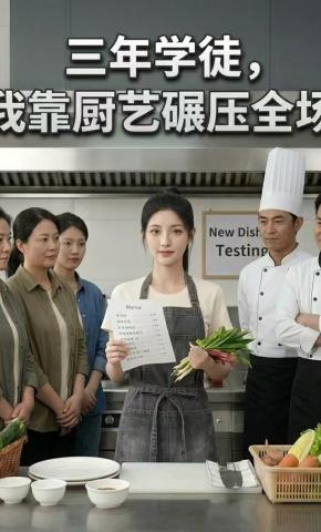 短剧《三年学徒，我靠厨艺碾压全场》海报