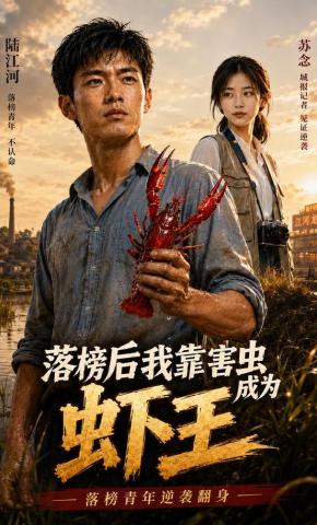 短剧《落榜后我靠害虫成为虾王》海报