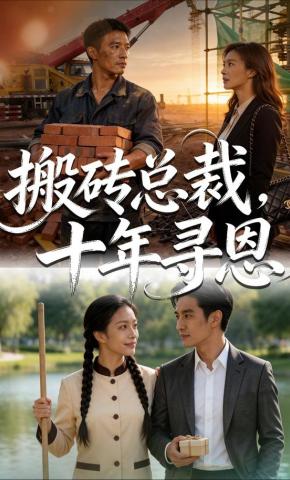 短剧《搬砖总裁十年寻恩》海报
