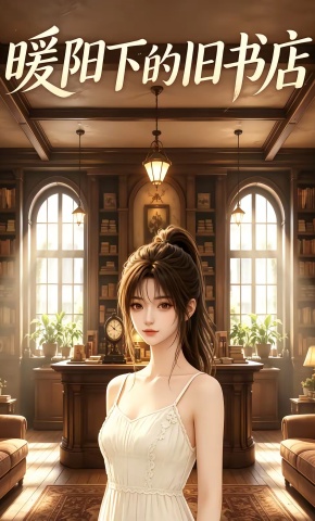 短剧《暖阳下的旧书店》海报