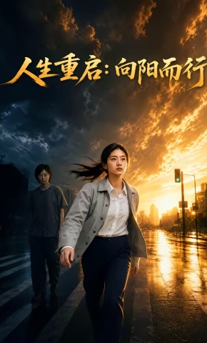 短剧《人生重启：向阳而生》海报