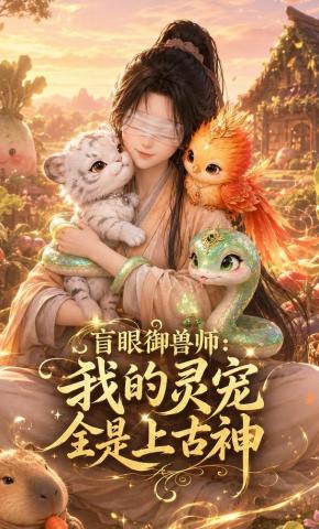 短剧《盲眼御兽师：我的灵宠全是上古神》海报