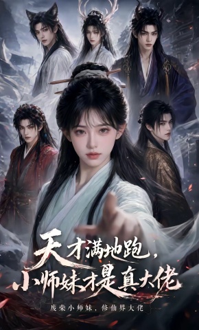 短剧《天才满地跑，小师妹才是真大佬》海报