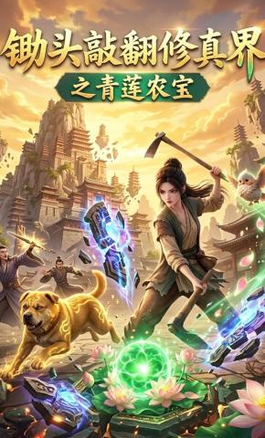 短剧《锄头敲翻修真界之青莲农宝》海报