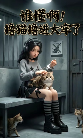 短剧《谁懂啊！撸猫撸进大牢了》海报