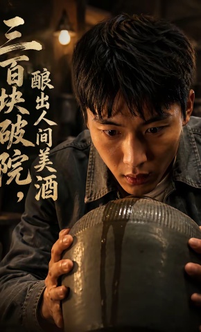短剧《三百块破院，酿出人间美酒》海报
