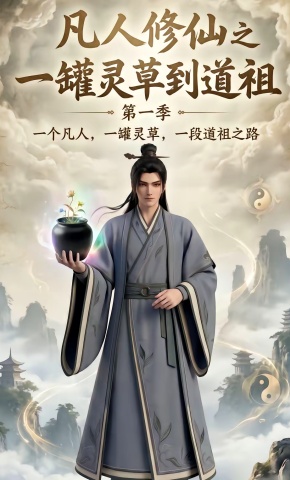 短剧《凡人修仙之一罐灵草到道祖第一季》海报