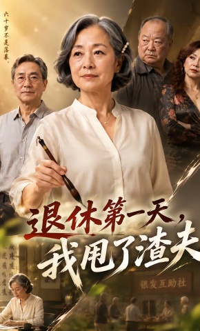短剧《退休第一天，我甩了渣夫》海报
