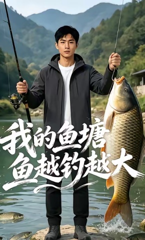 短剧《我的鱼塘鱼越钓越大》海报