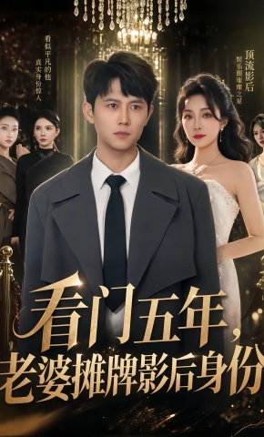 短剧《看门五年，老婆摊牌影后身份》海报