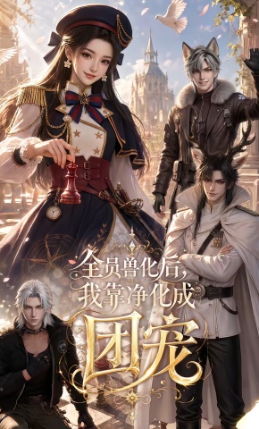 短剧《全员兽化后，我靠净化成团宠》海报