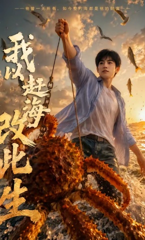 短剧《我以赶海改此生》海报