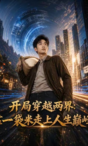 短剧《开局穿越两界：靠一袋米走上人生巅峰》海报