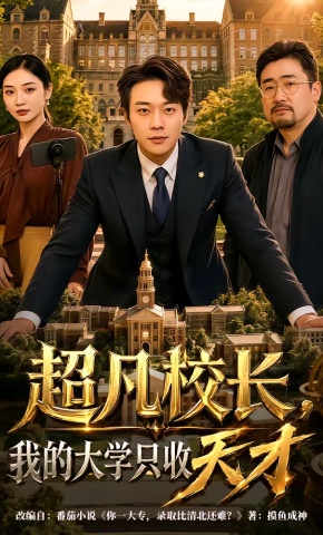 短剧《超凡校长，我的大学只收天才》海报