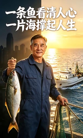 短剧《一条鱼看清人心一片海撑起人生》海报