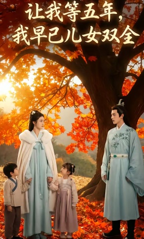 短剧《让我等五年，我早已儿女双全》海报
