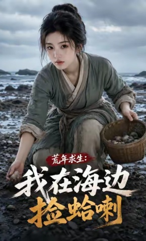 短剧《荒年求生：我在海边捡蛤喇》海报