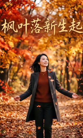 短剧《枫叶落新生起》海报