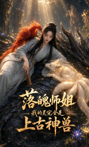 短剧《落魄师姐：我的灵宠全是上古神兽》海报