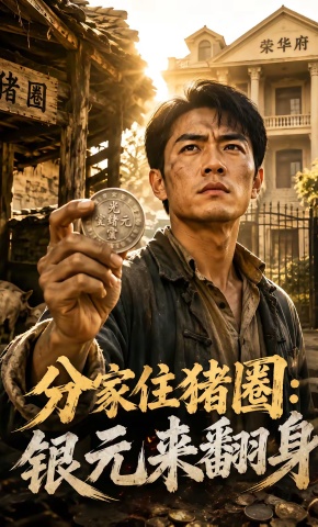 短剧《分家住猪圈：银元来翻身》海报