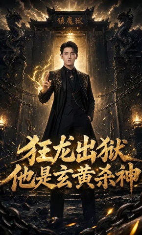 短剧《狂龙出狱，他是玄黄杀神！》海报