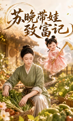 短剧《苏晚带娃致富记》海报