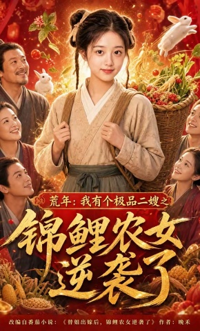 短剧《荒年：我有个极品二嫂之锦鲤农女逆袭了》海报