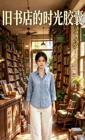 短剧《旧书店的时光胶囊》海报