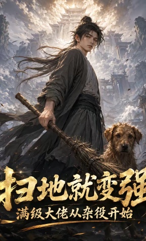 短剧《扫地就变强：满级大佬从杂役开始》海报