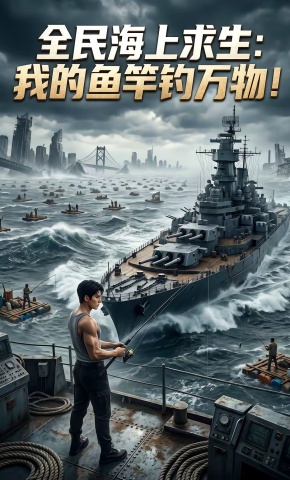 短剧《全民海上求生：我的鱼竿钓万物！》海报