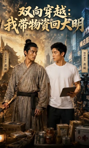 短剧《双向穿越：我带物资回大明》海报