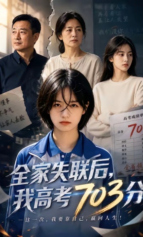 短剧《全家失联后，我高考703分》海报