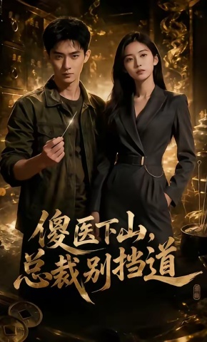 短剧《傻医下山，总裁别挡道》海报