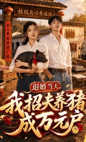 短剧《退婚当天，我招夫养猪成万元户》海报