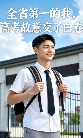 短剧《全省第一的我，高考故意交了白卷》海报