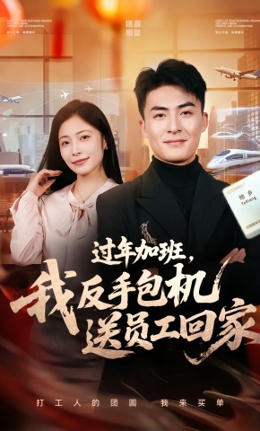 短剧《过年加班，我反手包机送员工回家》海报