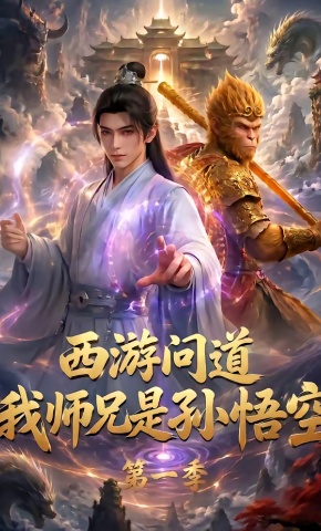 短剧《西游问道，我师兄是孙悟空第一季》海报
