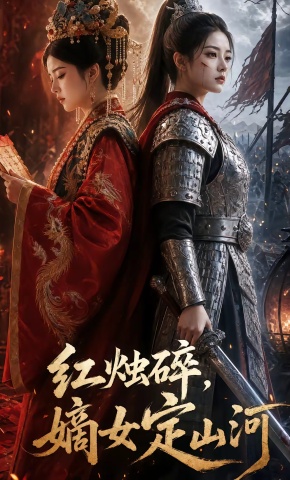短剧《红烛碎，嫡女定山河》海报