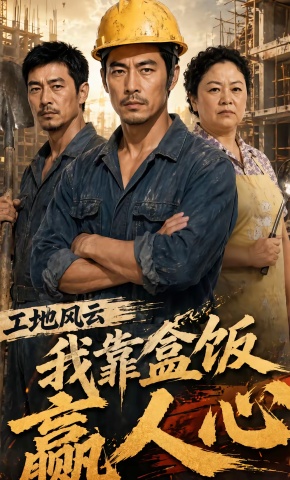 短剧《工地风云：我靠盒饭赢人心》海报