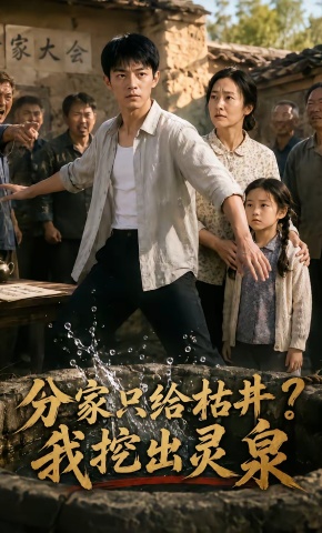 短剧《分家只给枯井？我挖出灵泉》海报
